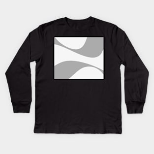 Abstract - gray. Kids Long Sleeve T-Shirt